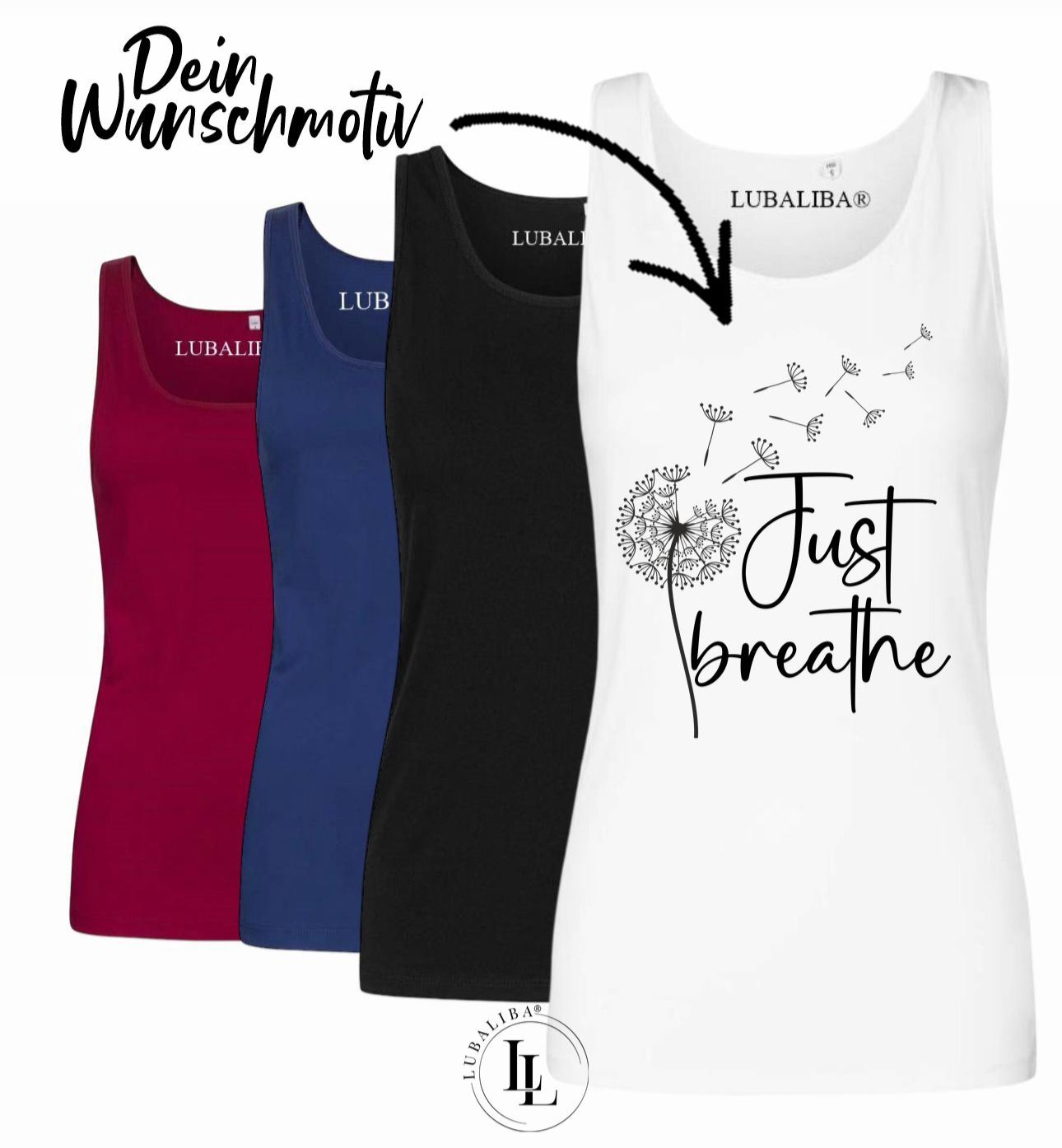 Damen Jersey TOP Roundneck Tanktop in 4 Farben CREATTEXTIL
